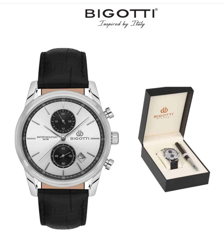 ساعت مچی بهمراه باکس هدیه دار bg.1.10613-1 bigott