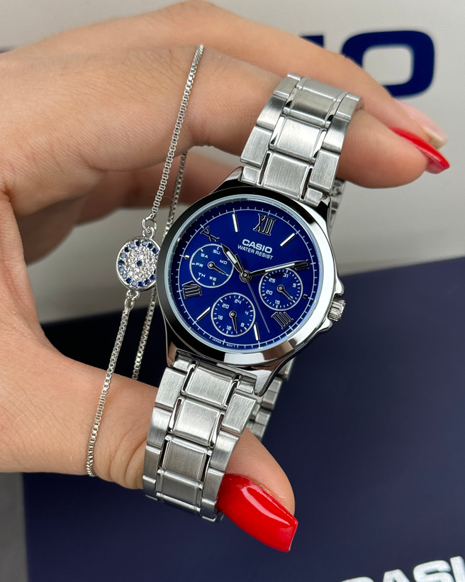 پک زنانه همراه دستبند کاسیو CASIO-LTP-V300D-2A2