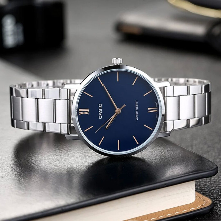 ساعت مچی مردانه کاسیو مدل CASIO-MTP-VT01D-2B