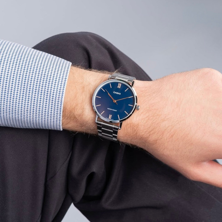 ساعت مچی مردانه کاسیو مدل CASIO-MTP-VT01D-2B