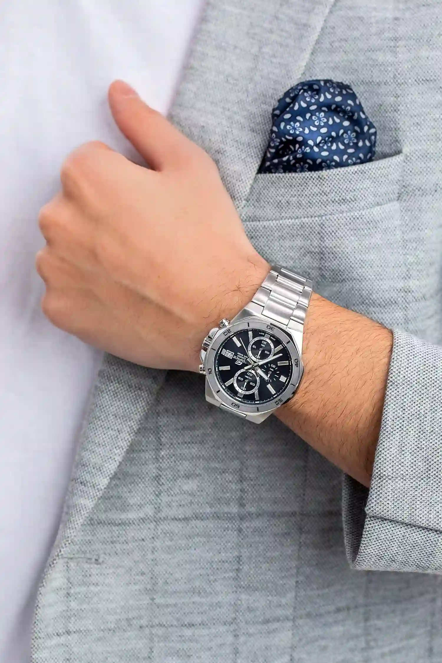 ساعت مچی مردانه EDIFICE مدل CASIO-EFV-640D-1AVUDF