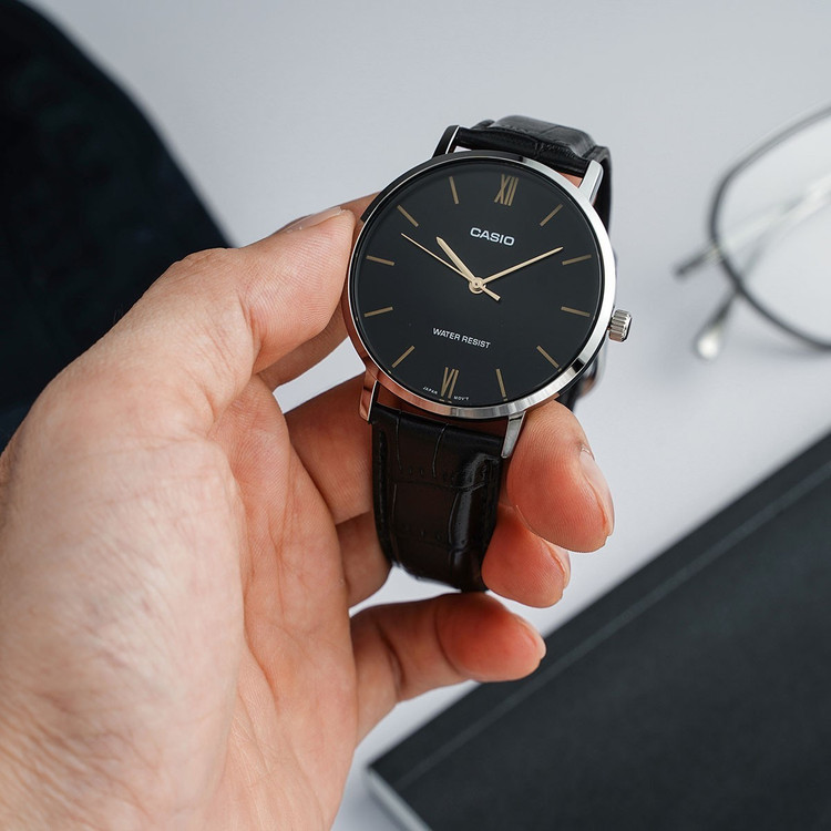 ساعت مچی مردانه کاسیو مدل CASIO-MTP-VT01L-1B