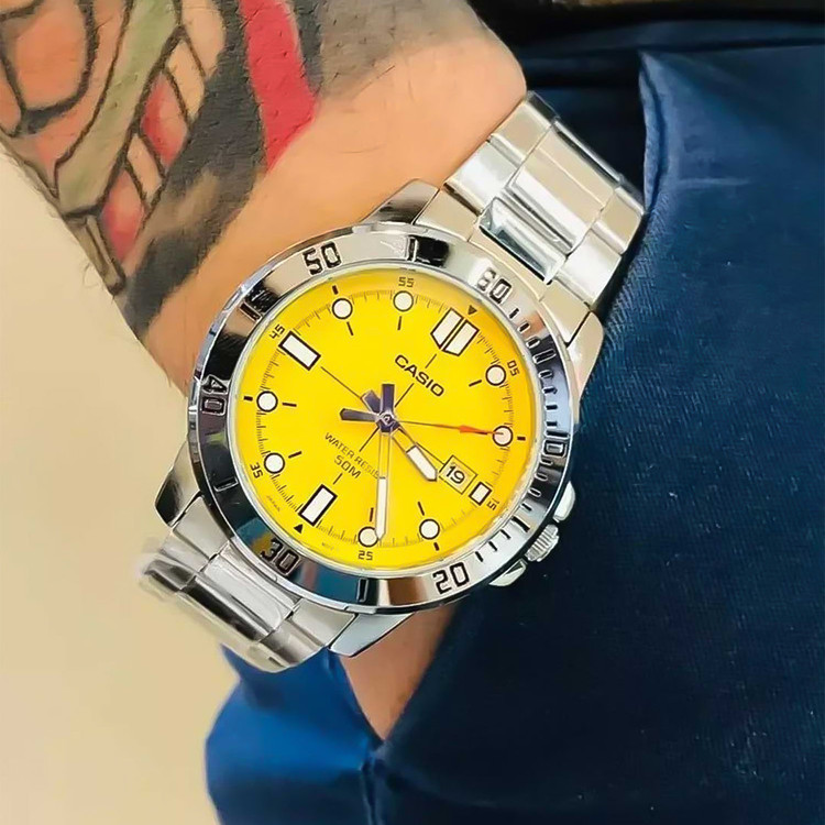 ساعت مچی مردانه کاسیو مدل CASIO-MTP-VD01D-9E